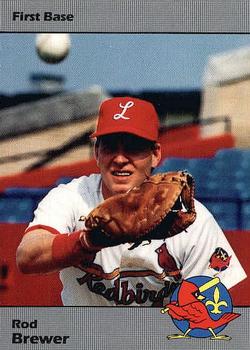 1990 Louisville Redbirds #8 Rod Brewer Front