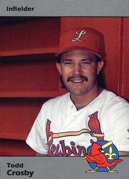 1990 Louisville Redbirds #14 Todd Crosby Front