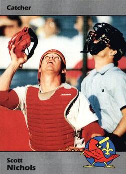 1990 Louisville Redbirds #28 Scott Nichols Front