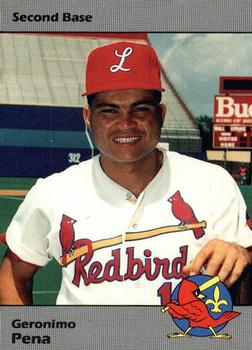 1990 Louisville Redbirds #33 Geronimo Pena Front