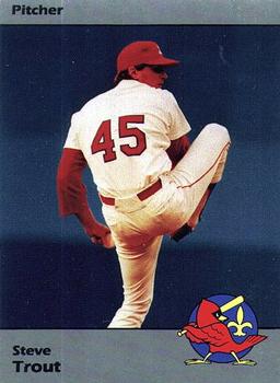 1990 Louisville Redbirds #41 Steve Trout Front