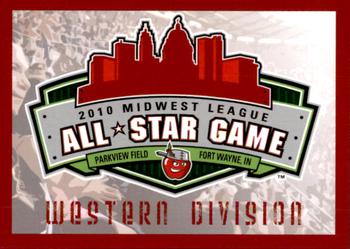 2010 Grandstand Midwest League All-Star Game Western Division #NNO Logo Back