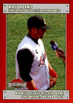 2010 Grandstand Midwest League All-Star Game Western Division #NNO Matt Adams Front