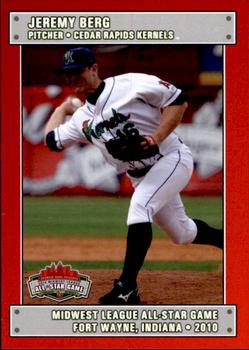 2010 Grandstand Midwest League All-Star Game Western Division #NNO Jeremy Berg Front