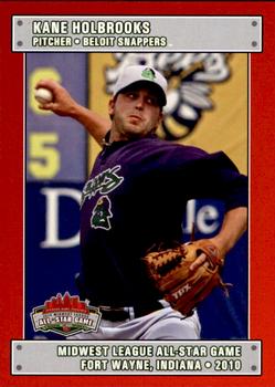 2010 Grandstand Midwest League All-Star Game Western Division #NNO Kane Holbrooks Front