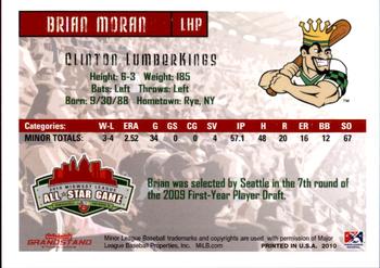 2010 Grandstand Midwest League All-Star Game Western Division #NNO Brian Moran Back