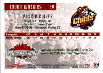 2010 Grandstand Midwest League All-Star Game Western Division #NNO Logan Watkins Back