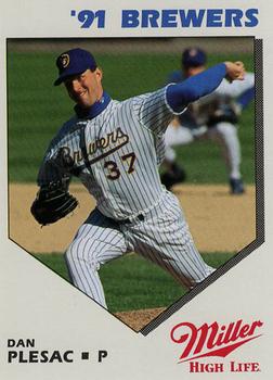 1991 Miller High Life Milwaukee Brewers #NNO Dan Plesac Front