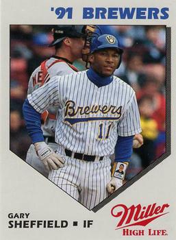 1991 Miller High Life Milwaukee Brewers #NNO Gary Sheffield Front
