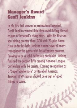 2000 Milwaukee Brewers Diamond Celebration #NNO Geoff Jenkins Back