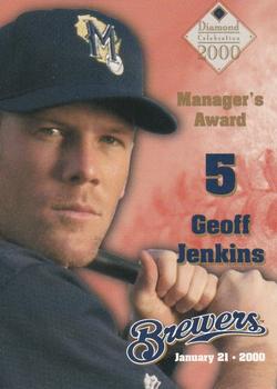 2000 Milwaukee Brewers Diamond Celebration #NNO Geoff Jenkins Front