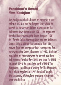 2000 Milwaukee Brewers Diamond Celebration #NNO Tim Kurkjian Back
