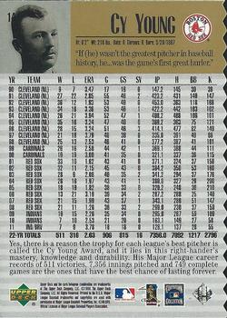 1999 Upper Deck Century Legends - Century Collection #14 Cy Young  Back