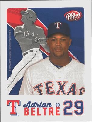 2015 Dr. Pepper Texas Rangers #NNO Adrian Beltre Front