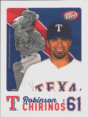 2015 Dr. Pepper Texas Rangers #NNO Robinson Chirinos Front