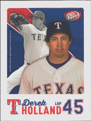 2015 Dr. Pepper Texas Rangers #NNO Derek Holland Front