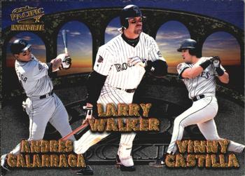 1998 Pacific Invincible - Team Checklists #9 Larry Walker / Andres Galarraga / Vinny Castilla / Dante Bichette / Ellis Burks Front
