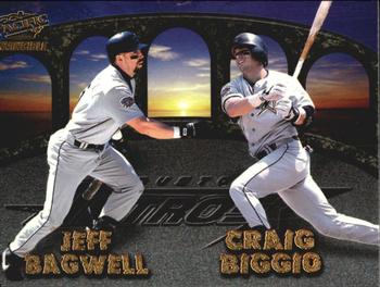 1998 Pacific Invincible - Team Checklists #12 Jeff Bagwell / Craig Biggio / Richard Hidalgo / Darryl Kile Front