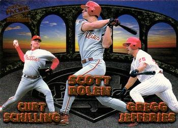 1998 Pacific Invincible - Team Checklists #21 Scott Rolen / Curt Schilling / Gregg Jefferies / Lenny Dykstra / Ricky Bottalico Front