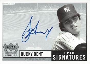 1999 Upper Deck Century Legends - Epic Signatures #BD Bucky Dent Front