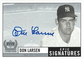 1999 Upper Deck Century Legends - Epic Signatures #DL Don Larsen Front