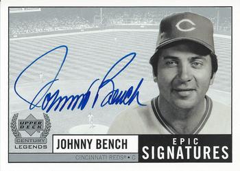 1999 Upper Deck Century Legends - Epic Signatures #JB Johnny Bench Front
