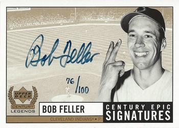 1999 Upper Deck Century Legends - Epic Signatures Century #BF Bob Feller  Front