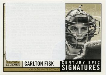 1999 Upper Deck Century Legends - Epic Signatures Century #CF Carlton Fisk Front