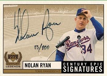 1999 Upper Deck Century Legends - Epic Signatures Century #NR Nolan Ryan  Front