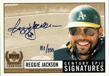 1999 Upper Deck Century Legends - Epic Signatures Century #RJ Reggie Jackson  Front