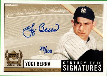 1999 Upper Deck Century Legends - Epic Signatures Century #YB Yogi Berra  Front