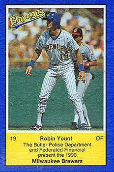 1990 Milwaukee Brewers Police - Butler #NNO Robin Yount Front