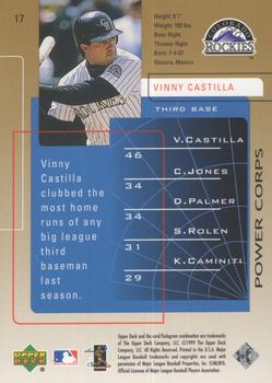 1999 Upper Deck Challengers for 70 - Challengers Edition #17 Vinny Castilla Back