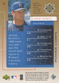1999 Upper Deck Challengers for 70 - Challengers Edition #26 Jeromy Burnitz Back