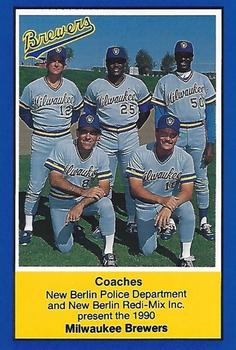 1990 Milwaukee Brewers Police - New Berlin Police Department and New Berlin Redi-Mix Inc. #NNO Milwaukee Brewers Coaches Front