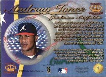 1998 Pacific - Latinos of the Major Leagues #1 Andruw Jones Back