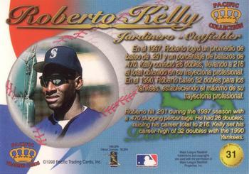 1998 Pacific - Latinos of the Major Leagues #31 Roberto Kelly Back