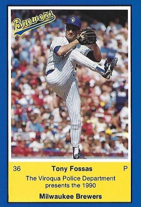 1990 Milwaukee Brewers Police - Viroqua Police Department #NNO Tony Fossas Front