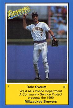 1990 Milwaukee Brewers Police - West Allis Police Department, A Community Service Project #NNO Dale Sveum Front