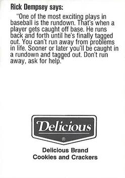 1991 Milwaukee Brewers Police - Cudahy PD, Fan Appreciation #NNO Rick Dempsey Back