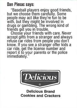 1991 Milwaukee Brewers Police - Cudahy PD, Fan Appreciation #NNO Dan Plesac Back