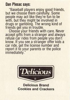 1991 Milwaukee Brewers Police - Waukesha Police Department & Waukesha Sportscards, 200 W. Main St. #NNO Dan Plesac Back