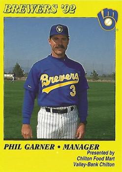 1992 Milwaukee Brewers Police - Chilton Food Mart, Valley-Bank Chilton #NNO Phil Garner  Front