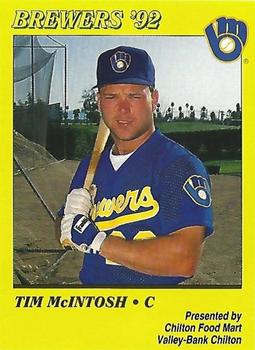 1992 Milwaukee Brewers Police - Chilton Food Mart, Valley-Bank Chilton #NNO Tim McIntosh Front