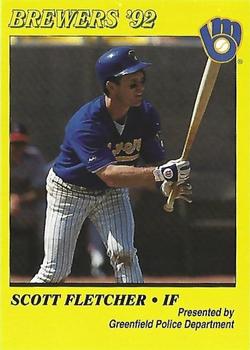 1992 Milwaukee Brewers Police - Greenfield Police Department #NNO Scott Fletcher Front