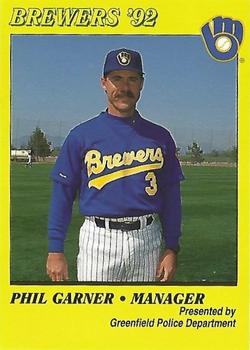 1992 Milwaukee Brewers Police - Greenfield Police Department #NNO Phil Garner  Front
