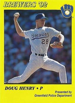1992 Milwaukee Brewers Police - Greenfield Police Department #NNO Doug Henry Front
