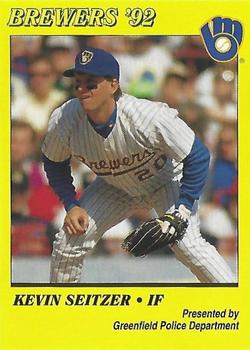 1992 Milwaukee Brewers Police - Greenfield Police Department #NNO Kevin Seitzer Front