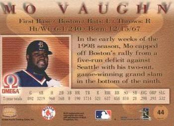1998 Pacific Omega #44 Mo Vaughn Back