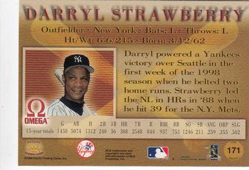 1998 Pacific Omega #171 Darryl Strawberry Back
